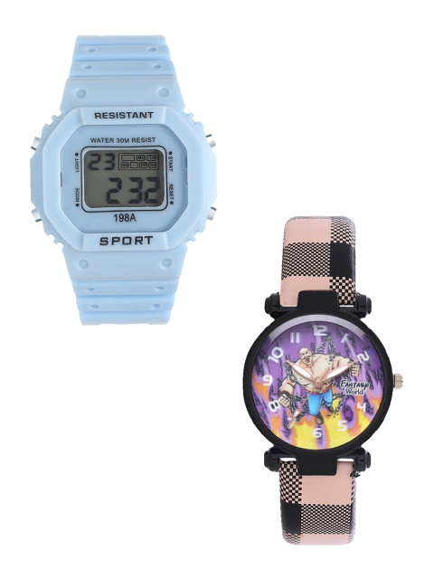 Fantasy World Kids Set Of 2 Blue & Purple Watch Gift Set FWGiftSet-198A-BL-022-CH-BK3
Fantasy World Kids Set Of 2 Blue & Purple Watch Gift Set FWGiftSet-198A-BL-022-CH-BK3