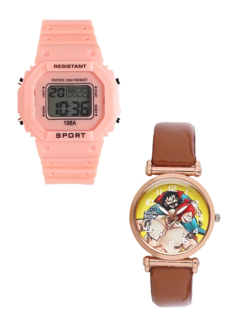 Fantasy World Unisex Kids Set of 2 Orange and Brown Watch Gift Set 198A-OR-021-CH-CP3
Fantasy World Unisex Kids Set of 2 Orange and Brown Watch Gift Set 198A-OR-021-CH-CP3