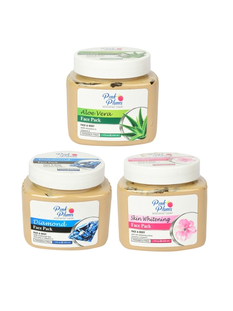 Pink Plums Pack of 3 Aloevera Diamond Skin Whitening Face & Body Face Pack-500 ml Each, Multi
Pink Plums Pack of 3 Aloevera Diamond Skin Whitening Face & Body Face Pack-500 ml Each, Multi