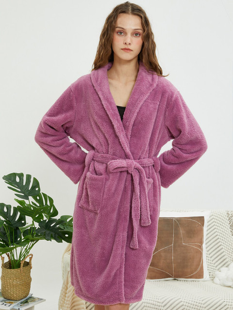 URBANIC Women Purple Solid Bath Robe
URBANIC Women Purple Solid Bath Robe