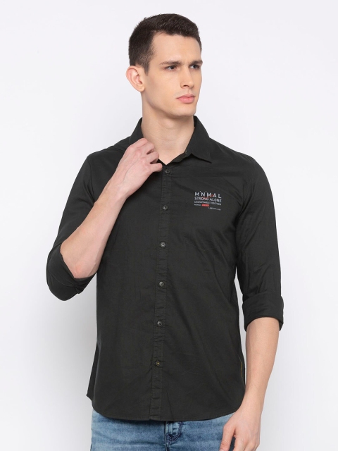 SPYKAR Men Green Slim Fit Casual Shirt