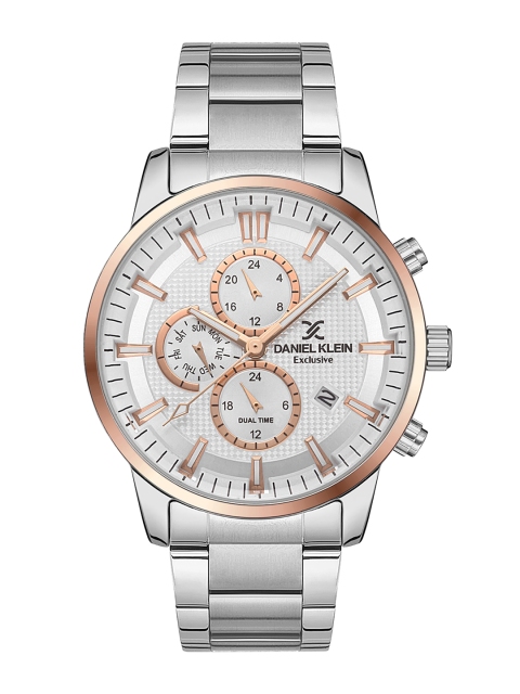Daniel Klein Men Pink Dial & Silver Toned Stainless Steel Bracelet Style Straps Analogue Watch
Daniel Klein Men Pink Dial & Silver Toned Stainless Steel Bracelet Style Straps Analogue Watch