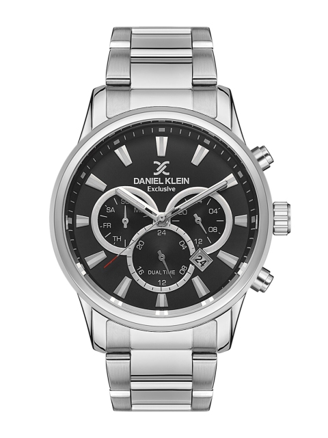 Daniel Klein Men Silver-Toned Embellished Dial & Silver Toned Stainless Steel Bracelet Style Straps Analogue Watch
Daniel Klein Men Silver-Toned Embellished Dial & Silver Toned Stainless Steel Bracelet Style Straps Analogue Watch