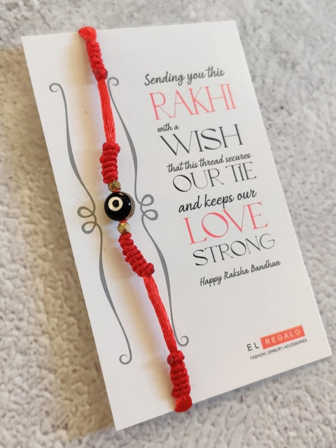 EL REGALO Bracelet Rakhi Combo for Bhaiya With Roli Chawal Shagun and Greeting Card, Red
EL REGALO Bracelet Rakhi Combo for Bhaiya With Roli Chawal Shagun and Greeting Card, Red