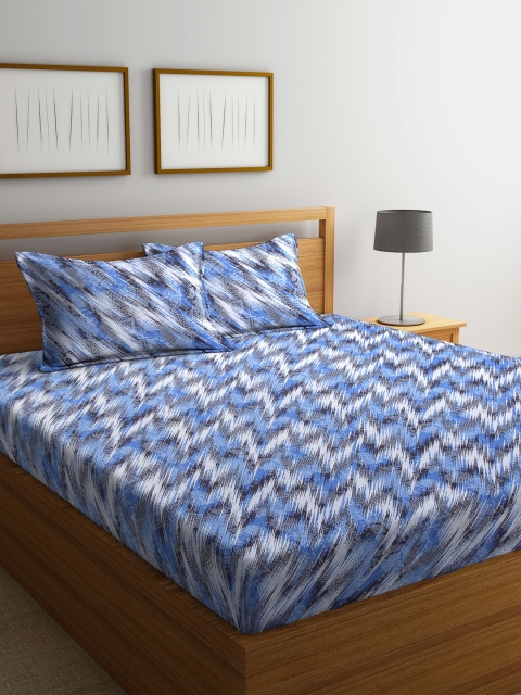 BOMBAY DYEING Unisex Blue Bedsheets