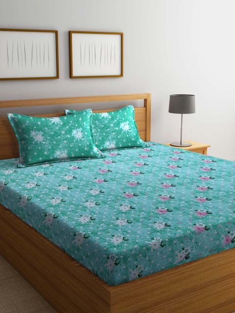 BOMBAY DYEING Unisex Green Bedsheets