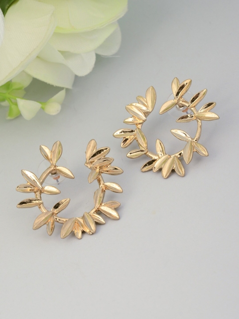 Emmie Gold-Toned Contemporary Studs Earrings