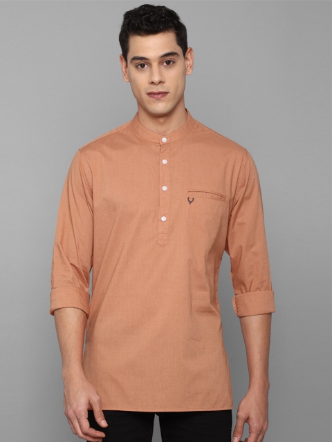 Allen Solly Men Orange Slim Fit Casual Shirt
