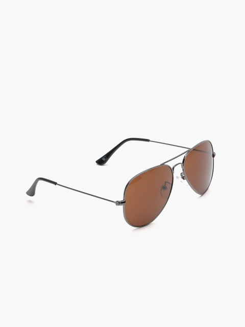 MTV Unisex Brown Lens & Gunmetal-Toned Aviator Sunglasses with UV Protected Lens MTV-123-C31
MTV Unisex Brown Lens & Gunmetal-Toned Aviator Sunglasses with UV Protected Lens MTV-123-C31