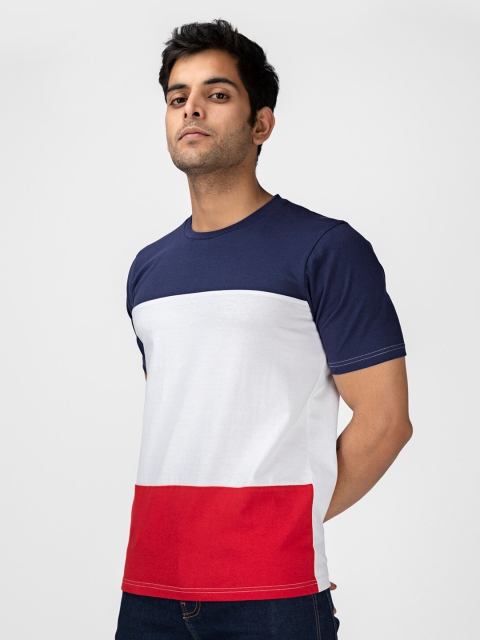 FRATERNITY Men Red Colourblocked T-shirt