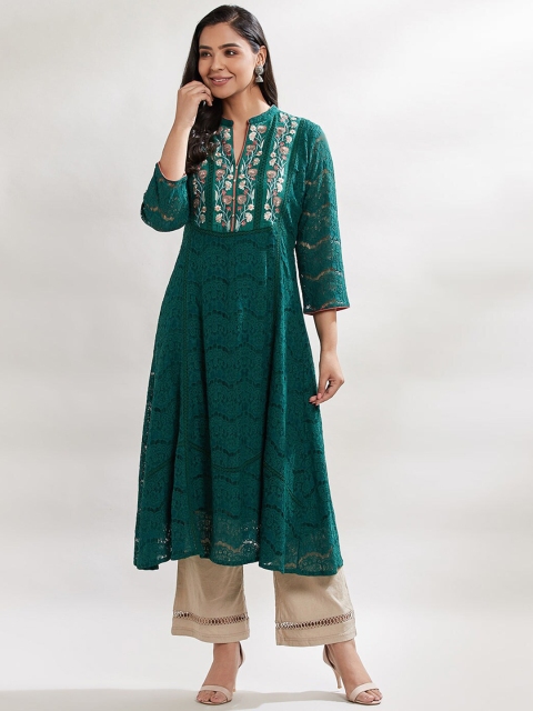 Lakshita Women Red Geometric Embroidered Keyhole Neck Flared Sleeves Thread Work Anarkali Kurta
Lakshita Women Red Geometric Embroidered Keyhole Neck Flared Sleeves Thread Work Anarkali Kurta