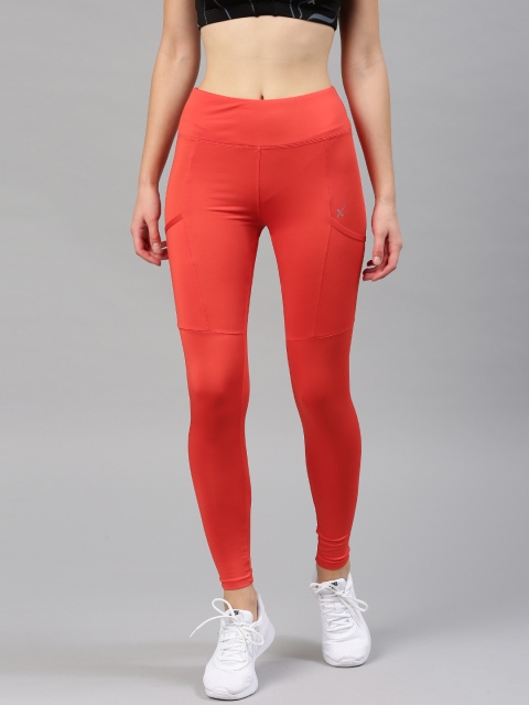 HRX by Hrithik Roshan Active Coral Red Tights