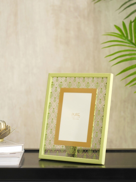 Pure Home and Living Green Glass Table Photo Frames