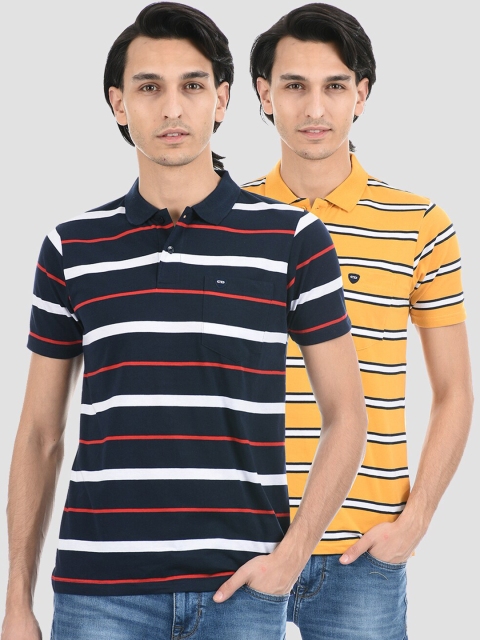 Cloak & Decker by Monte Carlo Men Yellow & Black Pack of 2 Striped Polo Collar T-shirt
Cloak & Decker by Monte Carlo Men Yellow & Black Pack of 2 Striped Polo Collar T-shirt