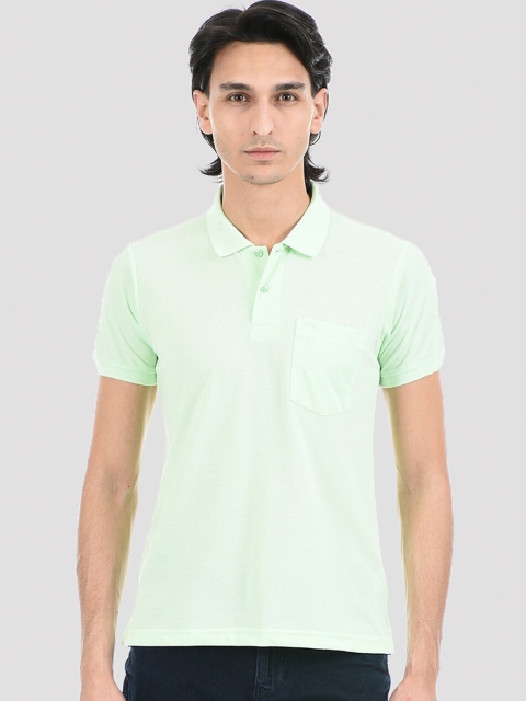 Cloak & Decker by Monte Carlo Men Green Polo Collar T-shirt