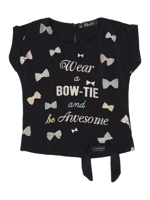 Albion Black Print Top
