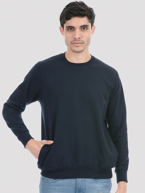Cloak & Decker by Monte Carlo Men Blue Pullover Sweatshirt