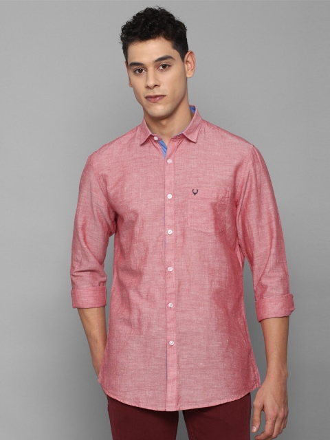 Allen Solly Men Pink Slim Fit Casual Shirt