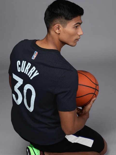 Nike Men Navy Blue & White Typography Printed Pure Cotton Basketball T-shirt
Nike Men Navy Blue & White Typography Printed Pure Cotton Basketball T-shirt