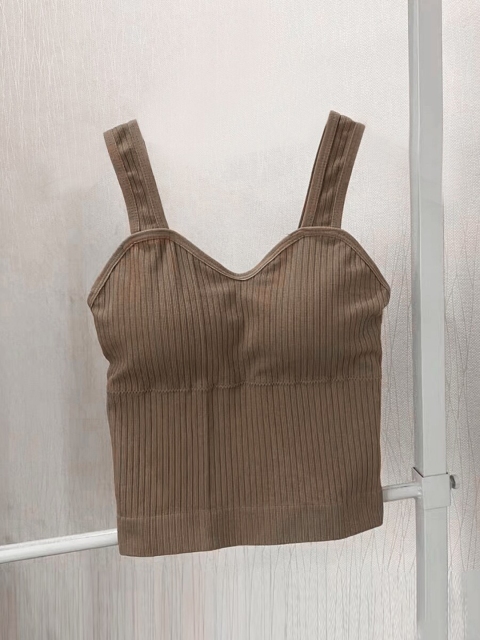 URBANIC Brown Tank Crop Top