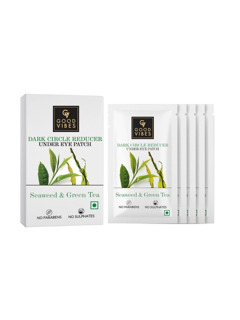 Good Vibes Dark Circle Reducer Under Eye Patch with Seaweed & Green Tea - 20 ml, White
Good Vibes Dark Circle Reducer Under Eye Patch with Seaweed & Green Tea - 20 ml, White