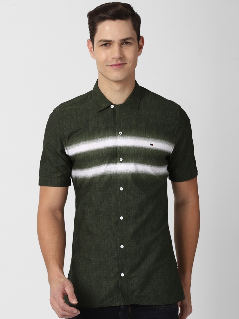 Peter England Casuals Men Olive Green Slim Fit Horizontal Stripes Printed Casual Shirt
Peter England Casuals Men Olive Green Slim Fit Horizontal Stripes Printed Casual Shirt