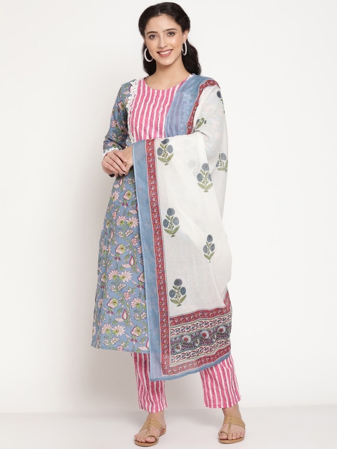 Be Indi Women Blue Ethnic Motifs Printed Pure Cotton Kurta with Trousers & With Dupatta
Be Indi Women Blue Ethnic Motifs Printed Pure Cotton Kurta with Trousers & With Dupatta