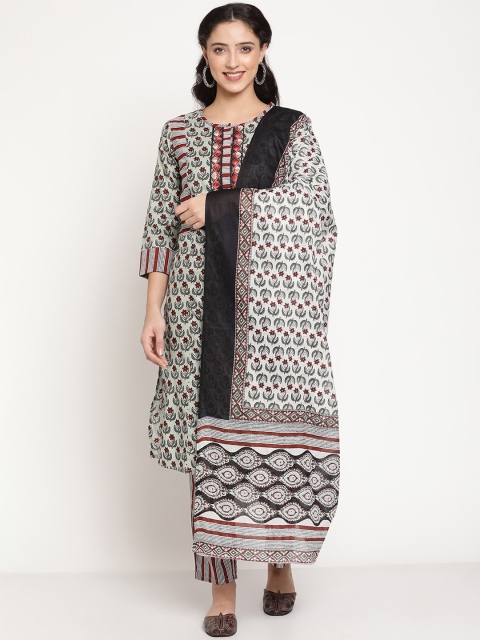 Be Indi Women Sea Green Printed Thread Work Pure Cotton Kurta with Trousers & With Dupatta
Be Indi Women Sea Green Printed Thread Work Pure Cotton Kurta with Trousers & With Dupatta