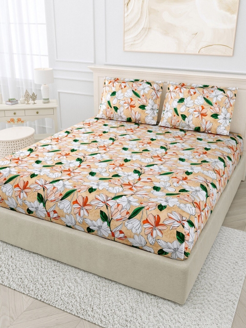 BOMBAY DYEING Peach-Coloured & Multicoloured Floral 120 TC King Bedsheet with 2 Pillow Covers
BOMBAY DYEING Peach-Coloured & Multicoloured Floral 120 TC King Bedsheet with 2 Pillow Covers