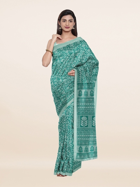Pothys Green Floral Printed Saree