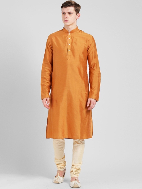 KISAH Men Brown Kurta with Churidar