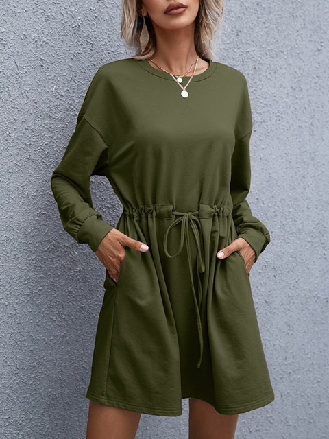 URBANIC Olive Green Solid Dress
URBANIC Olive Green Solid Dress