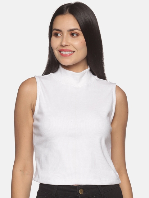 BEVERLY BLUES White Cut Out Top