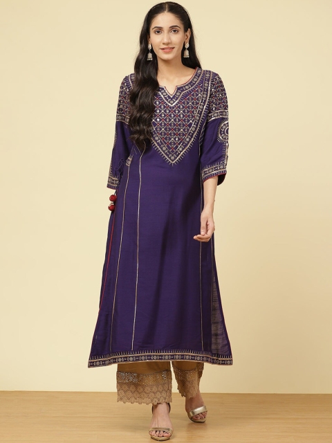Lakshita Women Red & sodalite blue Geometric Yoke Design Flared Sleeves Anarkali Kurta
Lakshita Women Red & sodalite blue Geometric Yoke Design Flared Sleeves Anarkali Kurta