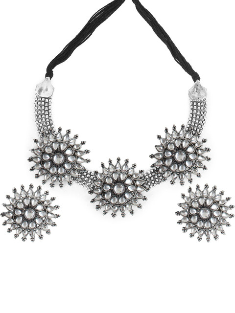 CARDINAL Silver-Plated White Stone Studded Jewellery Set
CARDINAL Silver-Plated White Stone Studded Jewellery Set