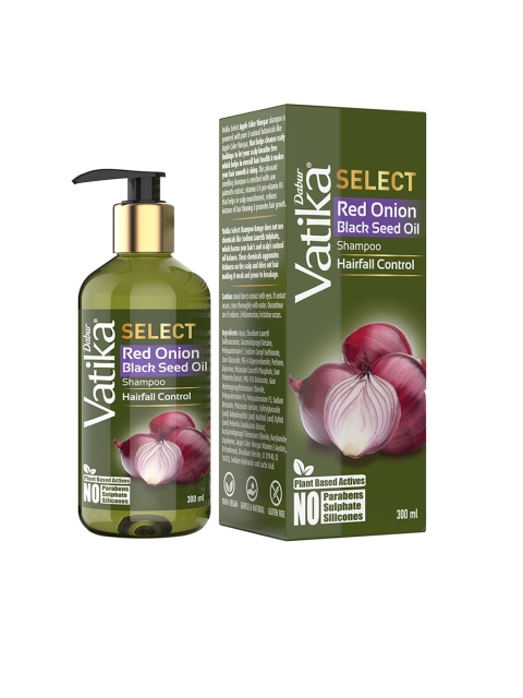 Dabur Vatika Paraben Free Red Onion & Black Seed Oil Hairfall Control Shampoo - 300 ml, Green
Dabur Vatika Paraben Free Red Onion & Black Seed Oil Hairfall Control Shampoo - 300 ml, Green