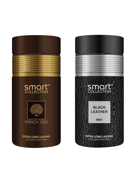Smart COLLECTION Men Set of 2 Deodorant - French Oud + Black Leather - 250 ml Each, Brown
Smart COLLECTION Men Set of 2 Deodorant - French Oud + Black Leather - 250 ml Each, Brown