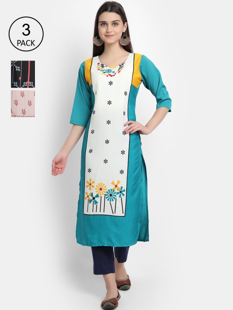 KALINI Women Multicoloured Ethnic Motifs Embroidered Flared Sleeves Thread Work Crepe Kurta, Multi
KALINI Women Multicoloured Ethnic Motifs Embroidered Flared Sleeves Thread Work Crepe Kurta, Multi