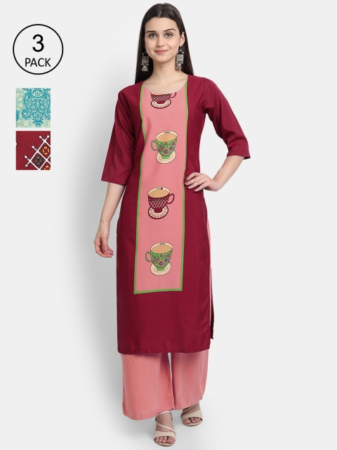 KALINI Women Multicoloured Ethnic Motifs Embroidered Flared Sleeves Thread Work Crepe Kurta, Multi
KALINI Women Multicoloured Ethnic Motifs Embroidered Flared Sleeves Thread Work Crepe Kurta, Multi