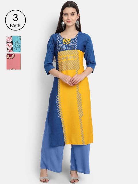 KALINI Women Multicoloured Ethnic Motifs Embroidered Flared Sleeves Thread Work Crepe Kurta, Multi
KALINI Women Multicoloured Ethnic Motifs Embroidered Flared Sleeves Thread Work Crepe Kurta, Multi