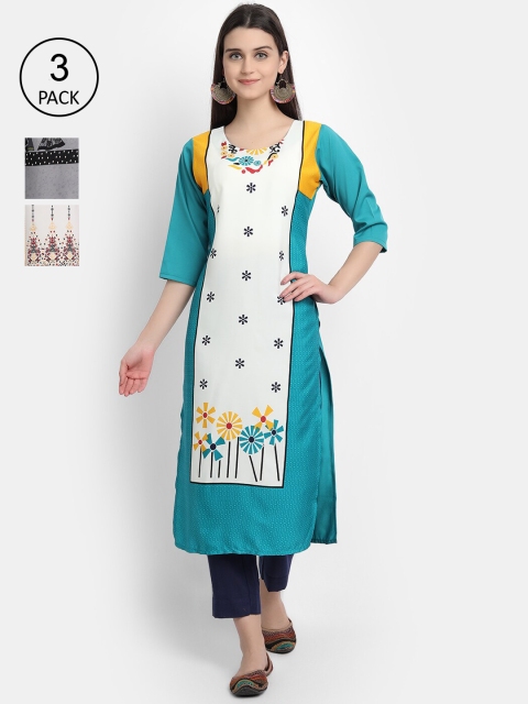 KALINI Women Multicoloured Geometric Printed Cold-Shoulder Sleeves Crepe Kurta, Multi
KALINI Women Multicoloured Geometric Printed Cold-Shoulder Sleeves Crepe Kurta, Multi