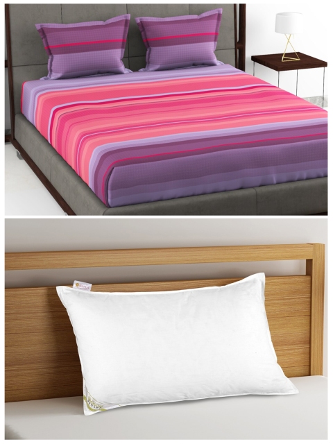 BIANCA Orthopedic Pillow and 180 TC King-Size Double Bedsheet With 2 Pillow Covers Set, Peach
BIANCA Orthopedic Pillow and 180 TC King-Size Double Bedsheet With 2 Pillow Covers Set, Peach
