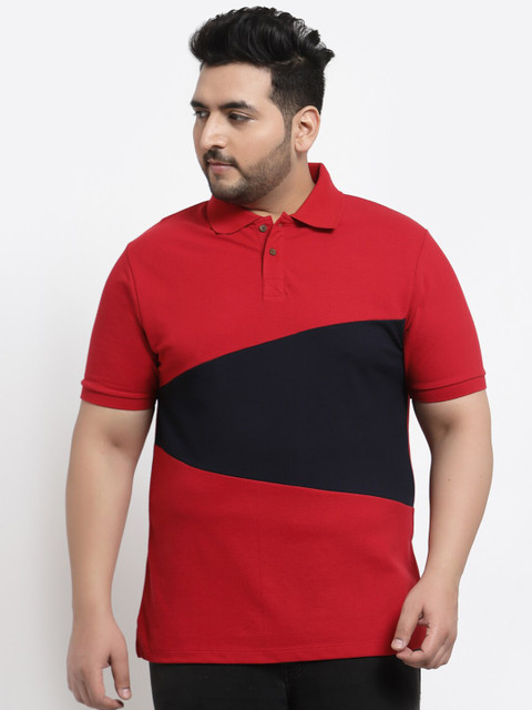 Kalt Men Red Colourblocked Polo Collar T-shirt 
Kalt Men Red Colourblocked Polo Collar T-shirt