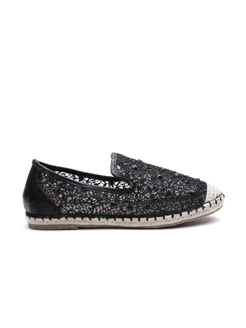 Carlton London Women Black Embellished Espadrilles
