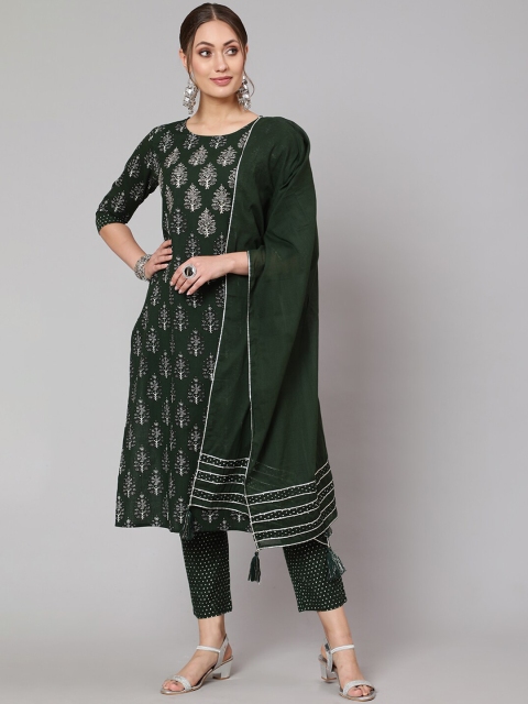 THE NKS PLUS Women Black Ethnic Motifs Printed Panelled Pure Cotton Kurta with Trousers & With Dupatta
THE NKS PLUS Women Black Ethnic Motifs Printed Panelled Pure Cotton Kurta with Trousers & With Dupatta