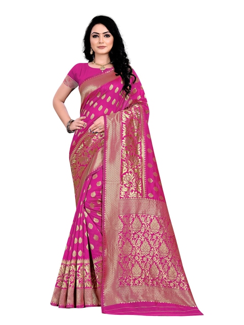 Anjaneya Sarees Pink & Gold-Toned Woven Design Zari Silk Blend Ready to Wear Banarasi Saree
Anjaneya Sarees Pink & Gold-Toned Woven Design Zari Silk Blend Ready to Wear Banarasi Saree