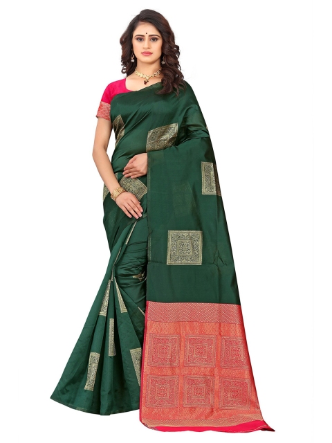 Anjaneya Sarees Green & Gold-Toned Woven Design Zari Silk Blend Ready to Wear Banarasi Saree
Anjaneya Sarees Green & Gold-Toned Woven Design Zari Silk Blend Ready to Wear Banarasi Saree
