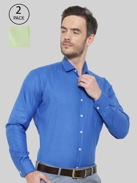 Srey trends Men Blue Comfort Slim Fit Formal Shirt