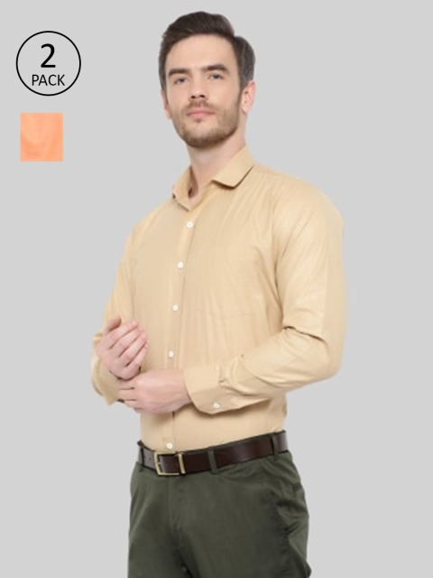 Srey trends Men Orange Comfort Slim Fit Formal Shirt