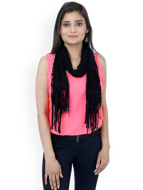 Anekaant Black Net Scarf